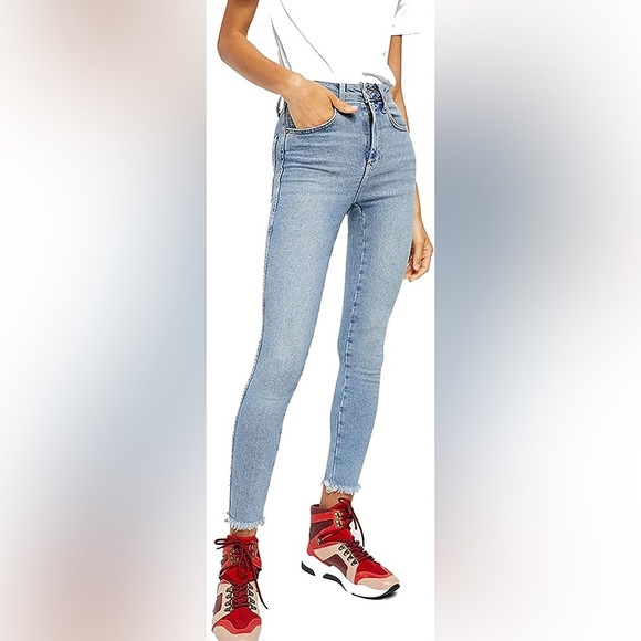 Free People Raw High Rise Jeggings - Sierra Blue - Size 29 - Picture 2 of 13